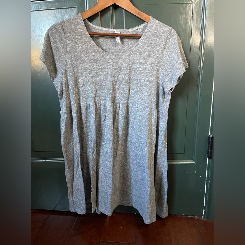 gray baby doll dress